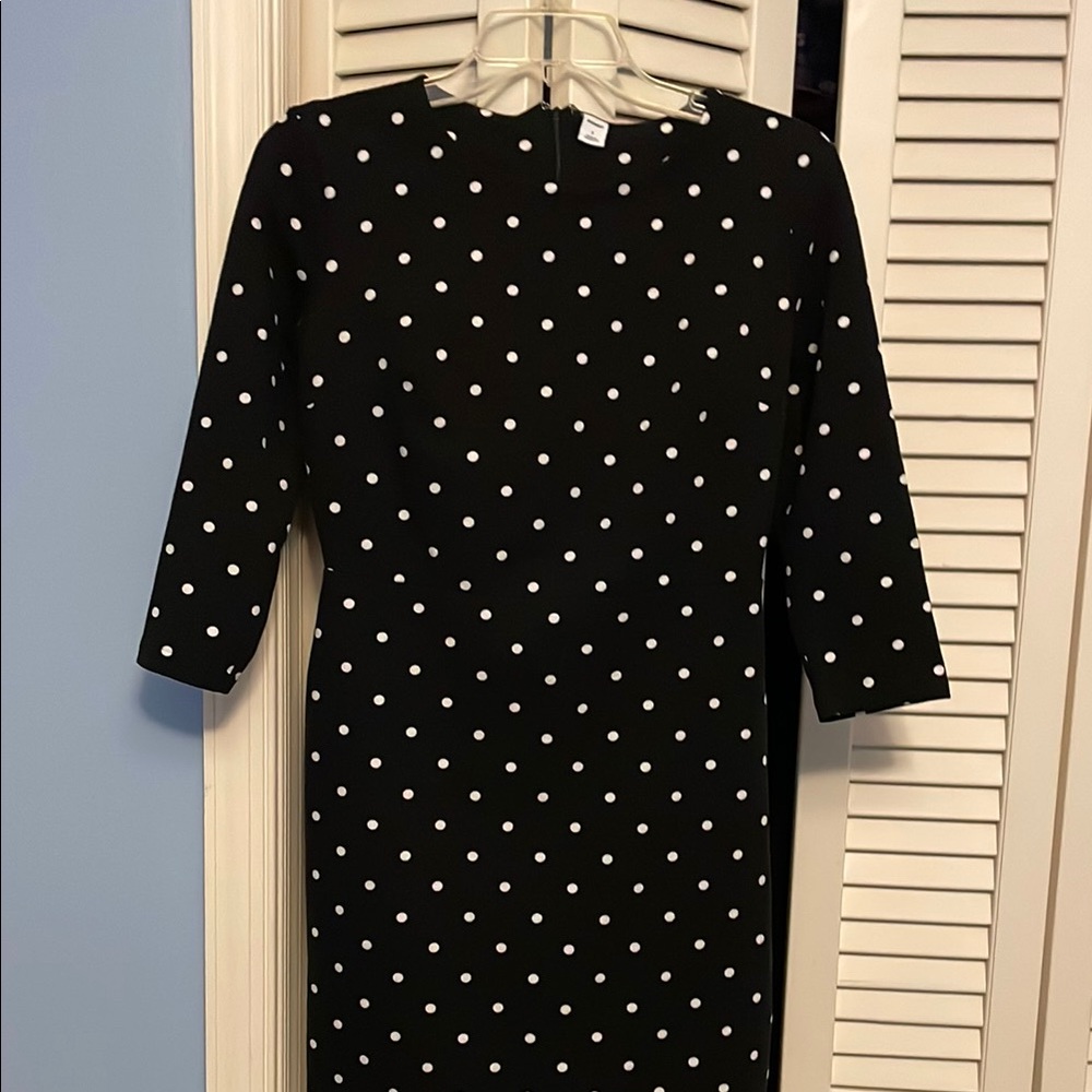 Old Navy Black and White Sheath Dress 3/4 Sleeve